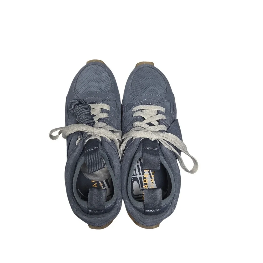 Clarks Breacon Sneakers Mens 5 Blue Grey Suede Crepe Sole 26166763 Low Top Shoes